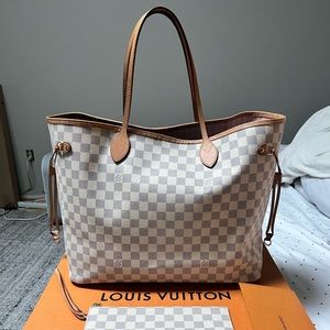 Louis Vuitton GM Neverfull in damier azur